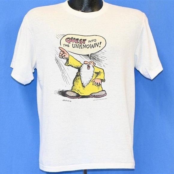 Tops - 80S R Crumb Robert Crumb Into The Unknown Mr Natural Underground Comix Shirt